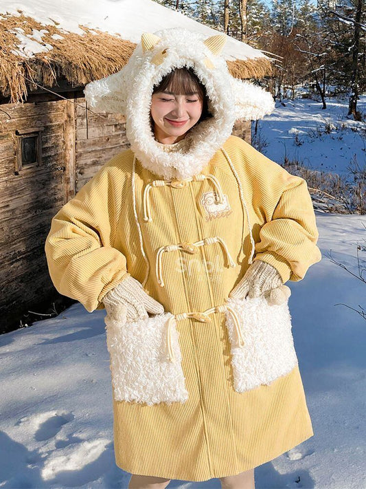 話題沸騰中 スウィート 主役級の存在感！大人可愛い 切り替え ミドル丈のコットンコート E-9846