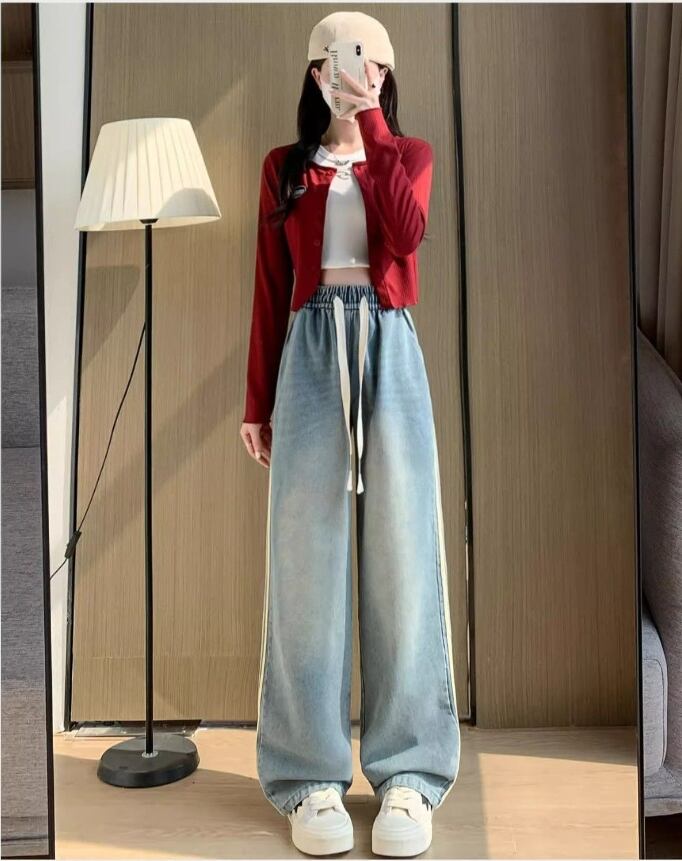 スタイルアップ カジュアル 肌触り抜群 デニム ジョガーパンツ E-9590