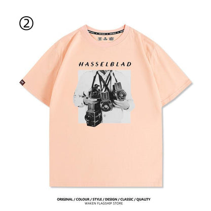 大人可愛い おすすめ プリントロゴ　半袖 Tシャツ-A2372