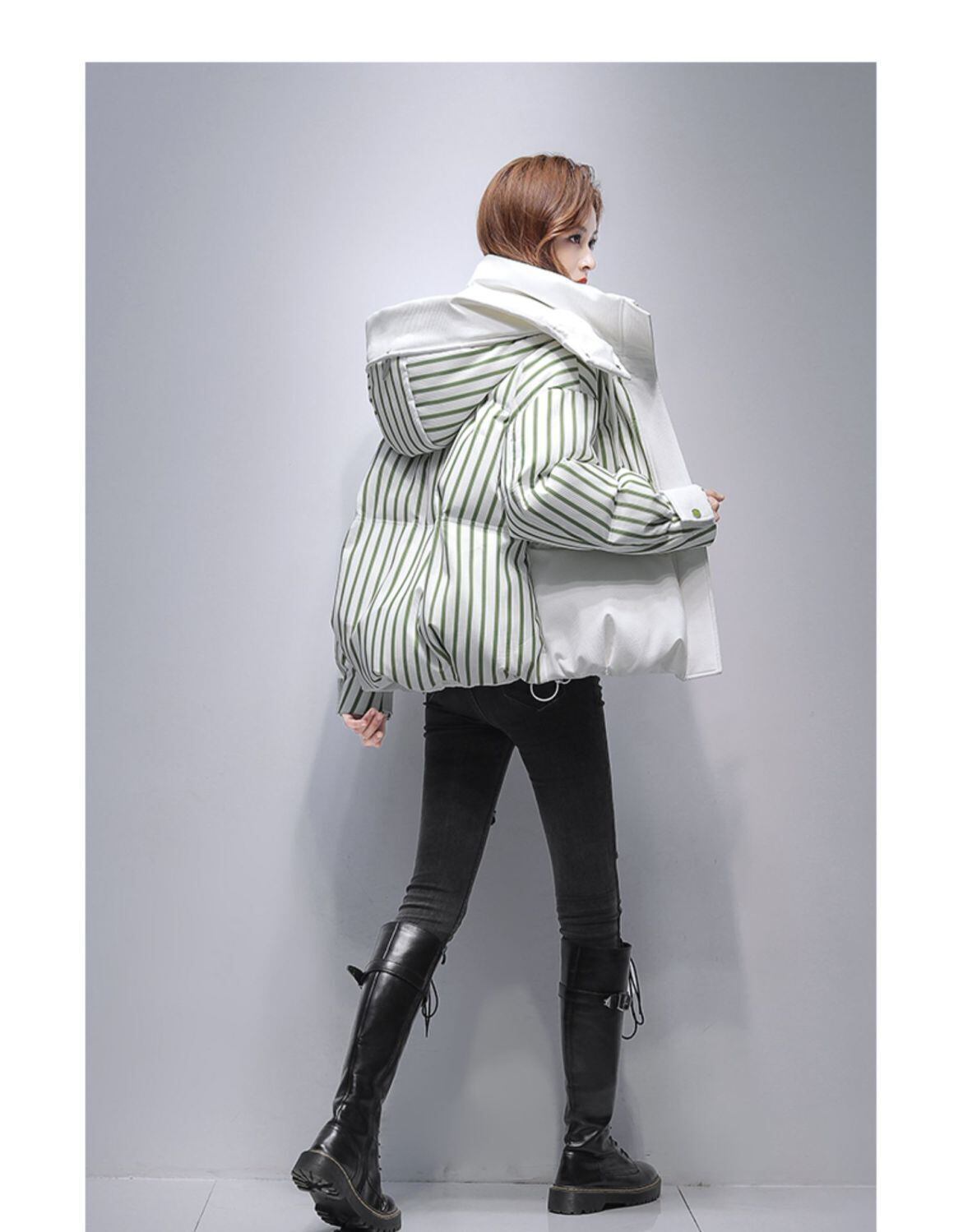 圧倒的セクシー フード付きジッパーコート 4色選択 E-10052