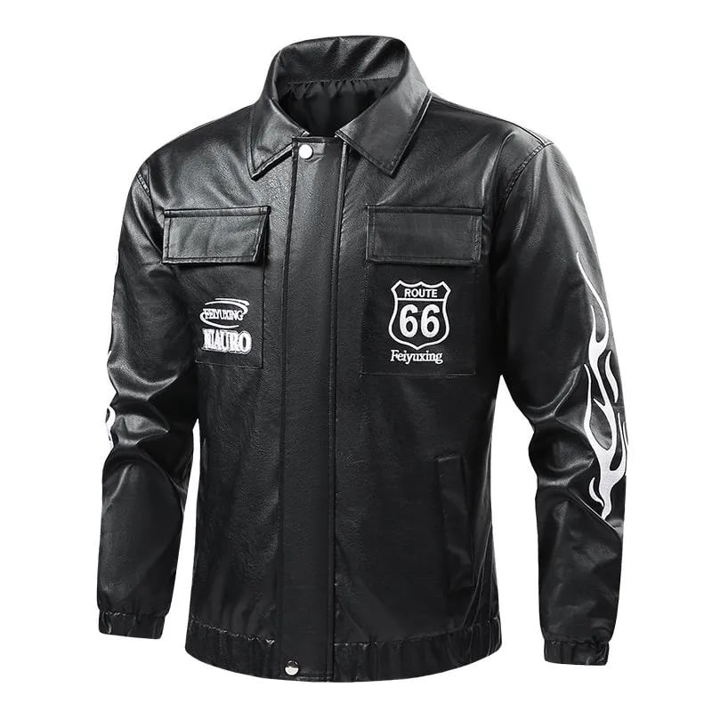 好感度100％  切り替え 2色選択 男女兼用 レザー ジャケットE-12549