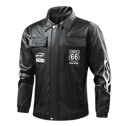 好感度100％  切り替え 2色選択 男女兼用 レザー ジャケットE-12549