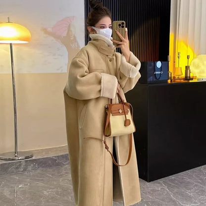 美人度アップ オシャレデザイン プラスベルベット ムートンコートE-12378