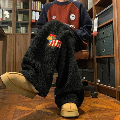 定番シンプル おしゃれ度高め 着回し力抜群 男女兼用 4色選択 ウールワイドレッグパンツ E-10323