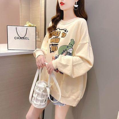 定番シンプル プリント カジュアル 4色選択 スウェットE-10931