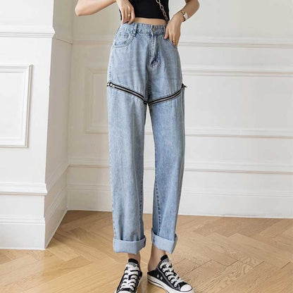 ゆったり感アップ ハイウエスト 一目惚れ パンツ ボトムスE-1990