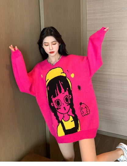 主役級の存在感！高見えデザイン  スタイルアップ ニットトップスE-9954