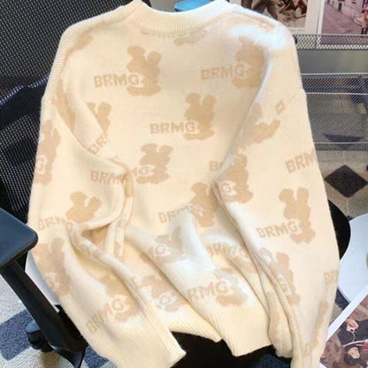 個性的なデザイン トレンドアイテム 2色選択 ニットセーター E-12187