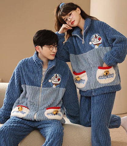 大好評 着心地良い スタイルアップ 3種選択 サンゴフリース カップル パジャマ E-9774