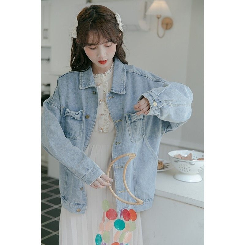 今季マストバイ ファッション ルーズ デニムジャケット<ins-6545>