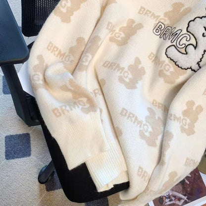 個性的なデザイン トレンドアイテム 2色選択 ニットセーター E-12187