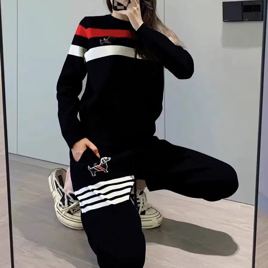 デザイン性抜群 着心地良い おしゃれ度高め 4色選択 トップス+パンツセット E-10871