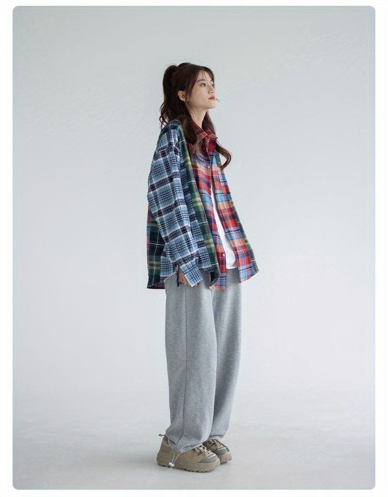 売り切れ必至 チェック柄 レトロ 上質 シャツE-8080