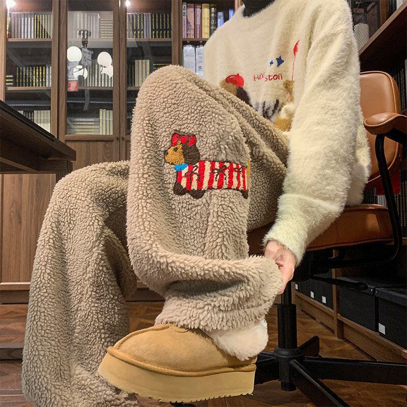 定番シンプル おしゃれ度高め 着回し力抜群 男女兼用 4色選択 ウールワイドレッグパンツ E-10323