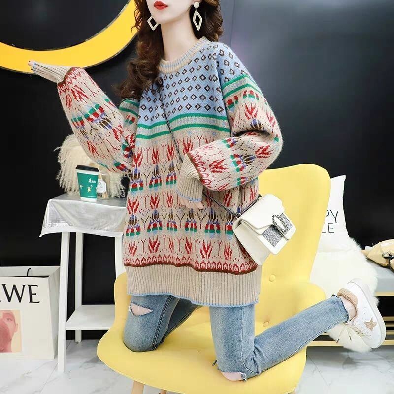 都市ファッショ オシャレ デザイン   スタイルアップ  カジュアル ニットトップスiEf-10670