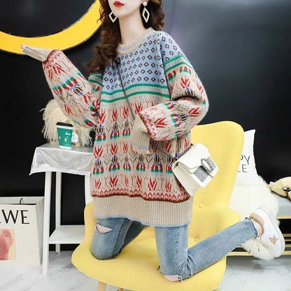 都市ファッショ オシャレ デザイン   スタイルアップ  カジュアル ニットトップスiEf-10670