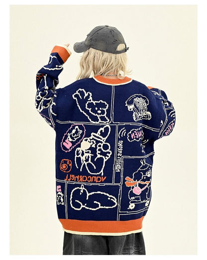 早い者勝ち ラウンドネック 個性派 スウェットE-10119