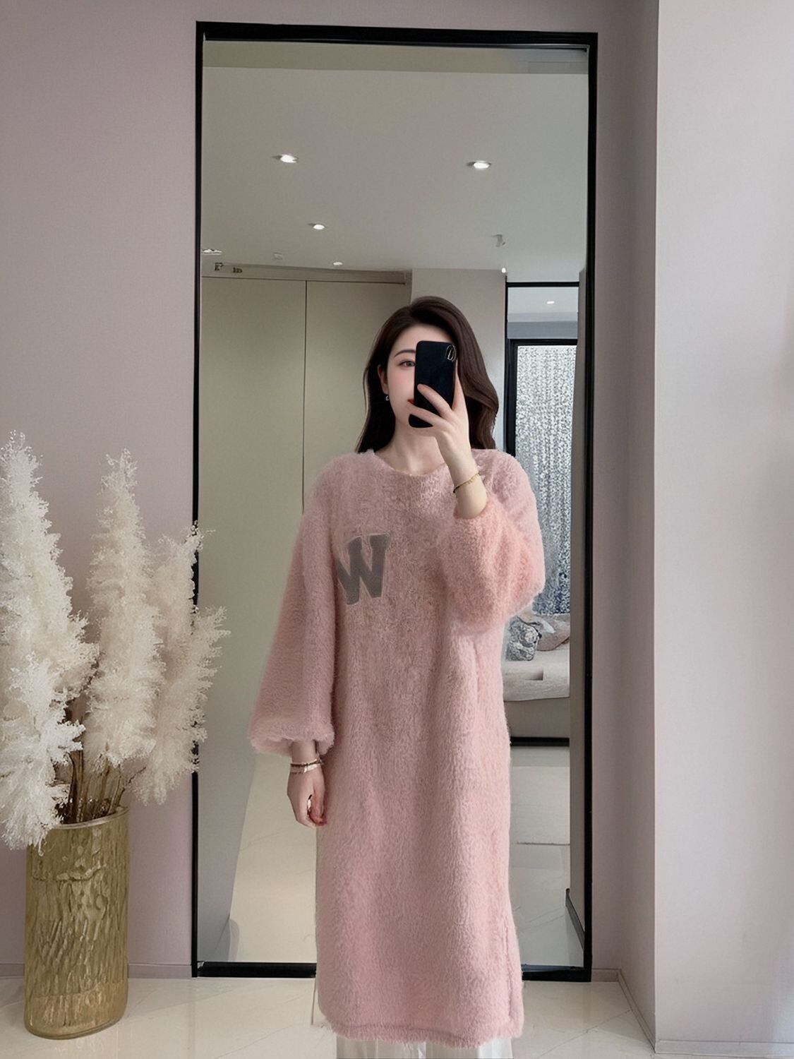 好感度UP 気質アップ 柔らかくて優しい印象 4色選択 ニットスカートE-10026