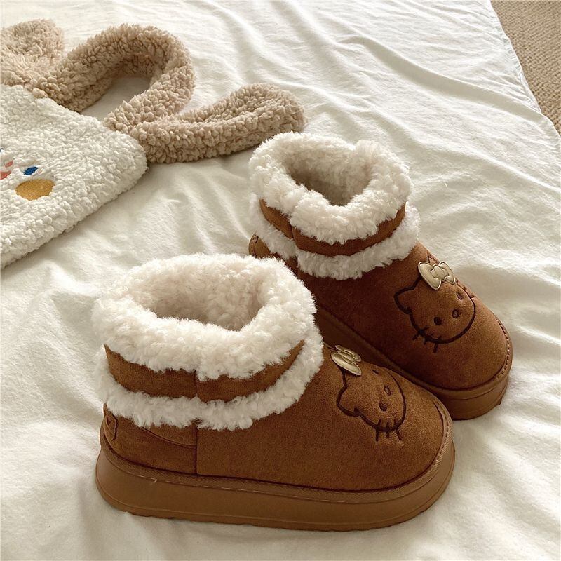 季節の単品 スノーブーツ Eweet系可愛い ファーシューズ レディース靴 2色選択可 E-10657