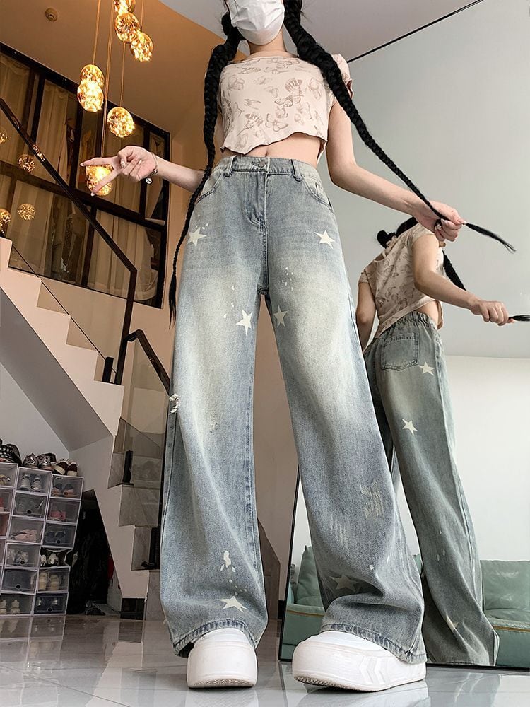 ファッション感満々 売り切れ必至 着回し力抜群 デニム ワイドパンツE-12531