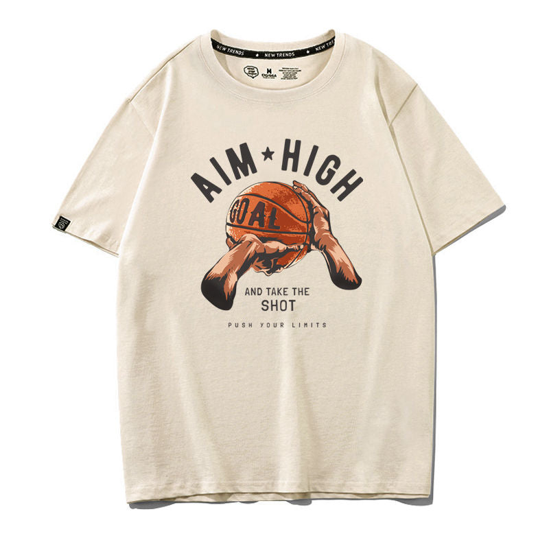 絶対欲しい 大活躍  おすすめ プリントロゴ 半袖 Tシャツ-A2645