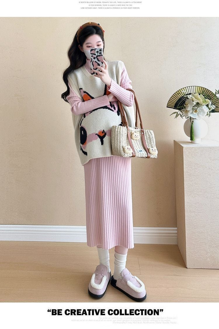 カジュアル ト デザイン オシャレ 着心地良い カジュアル 2色 ニット セータートE-12243