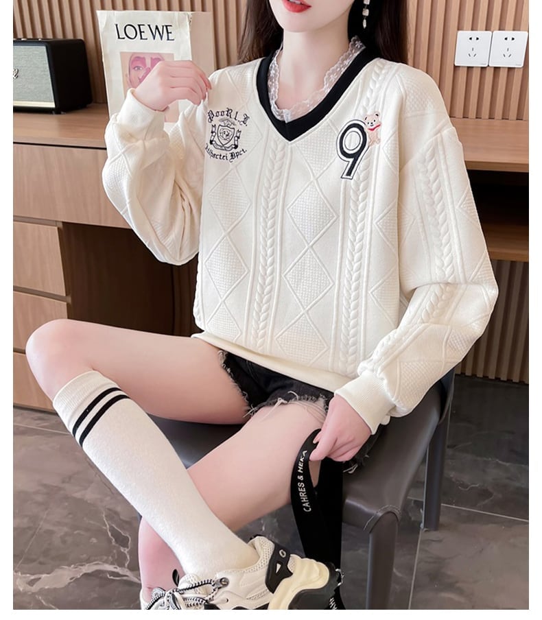 好感度UP 切り替え スタイルアップ レイヤード風 全3色 パーカーE-9665