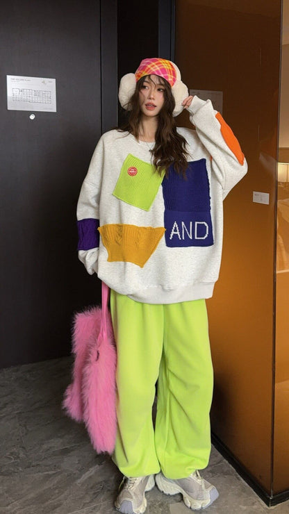 美人度アップ  キュート  柔らかくて優しい印象  カジュアル   3色 スウェット  E-12213