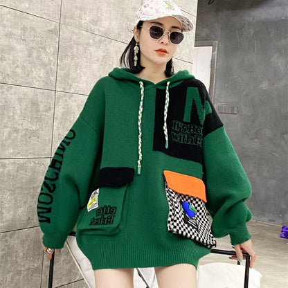 早い者勝ち 個性派 ファッション キュート 長袖 セーターE-10101