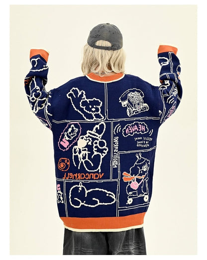 早い者勝ち ラウンドネック 個性派 スウェットE-10119