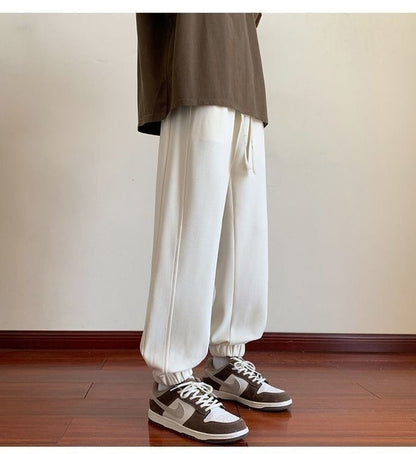 着?せロゴ裏起毛ジョガーパンツ3色あり   E-4466