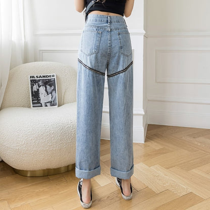 ゆったり感アップ ハイウエスト 一目惚れ パンツ ボトムスE-1990