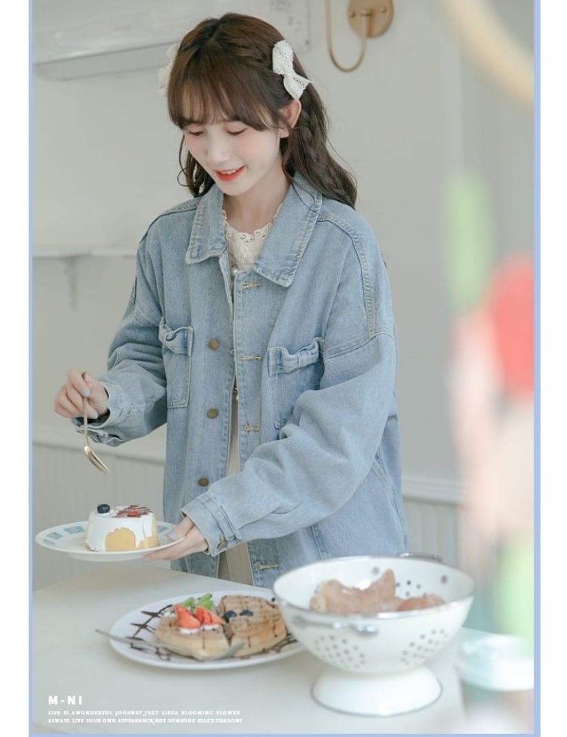 今季マストバイ ファッション ルーズ デニムジャケット<ins-6545>