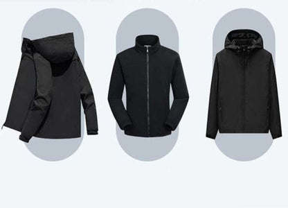 [人気商品再入荷!!!】冬服 暖かい 防寒 マウンテンジャケット 脱着可能ボアライナー付き 3way E-5448