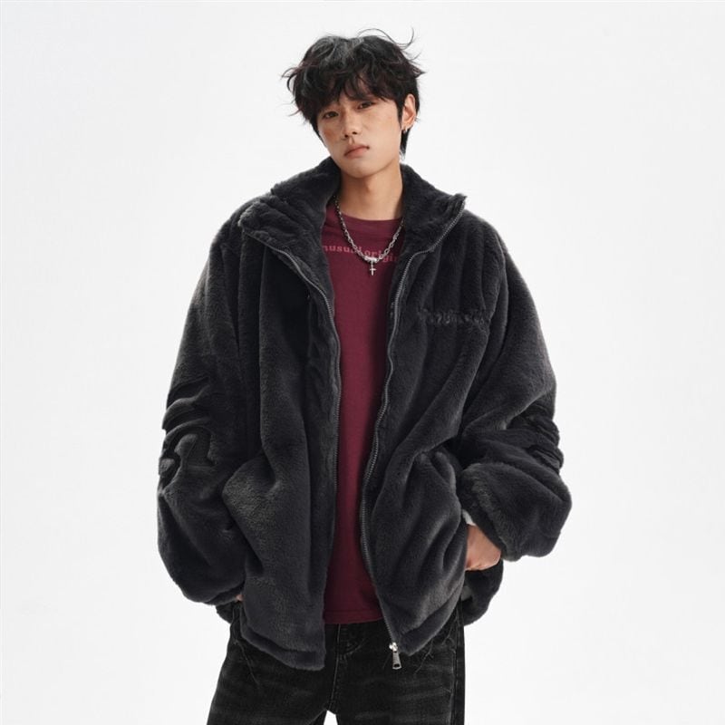 大好評 刺?ロゴ もこもこボア 3色展開 ジャケットE-12584