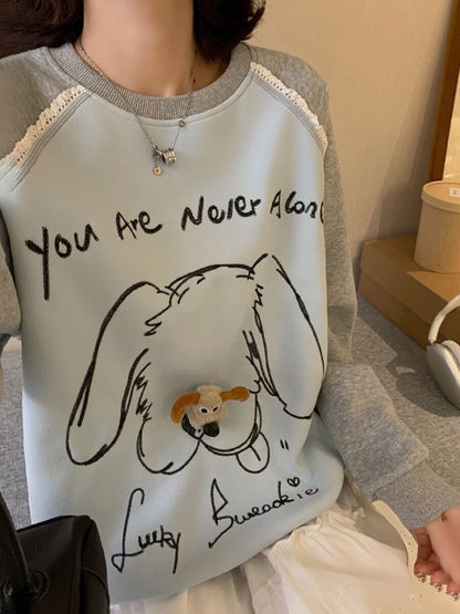 高見えデザイン 3色 プラスベルベット スウェットE-10277