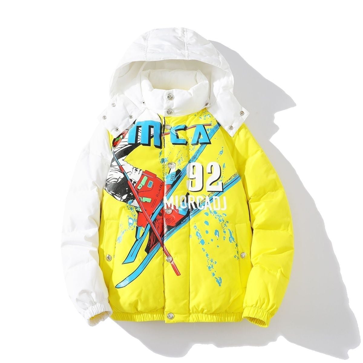 おすすめ 冬服 防寒 暖かい  撥水加工 3色展開 男女兼用 フード付きダウンジャケットE-12896