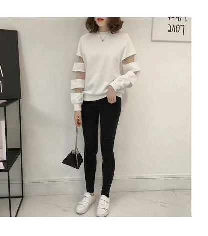 【人気商品再入荷】合わせやすい ラウンドネック デイリー 無地 切り替え スウェット パーカーE-2128