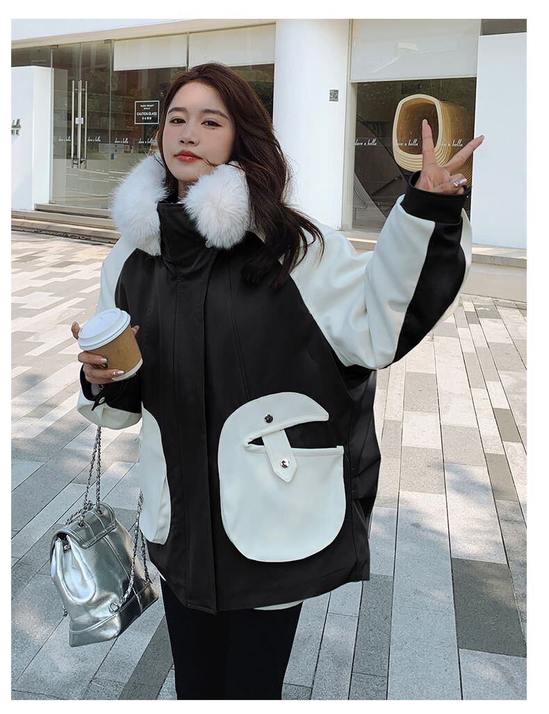 大活躍 デザイン 冬服 気質アップ 切り替え ダウンジャケット E-10047