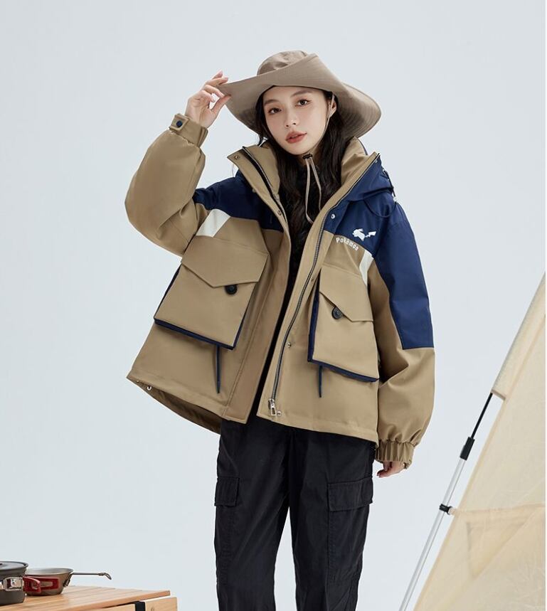 人気上昇中 高見えデザイン スタイルアップ効果抜群 切り替え 2色選択 ダウンジャケット E-9872