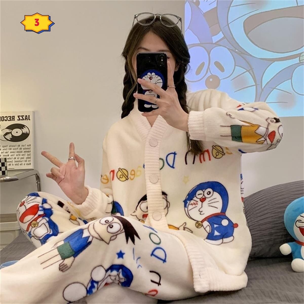 見逃し厳禁 パジャマ レディース秋冬ルームウェア トップス+パンツセットE-5730