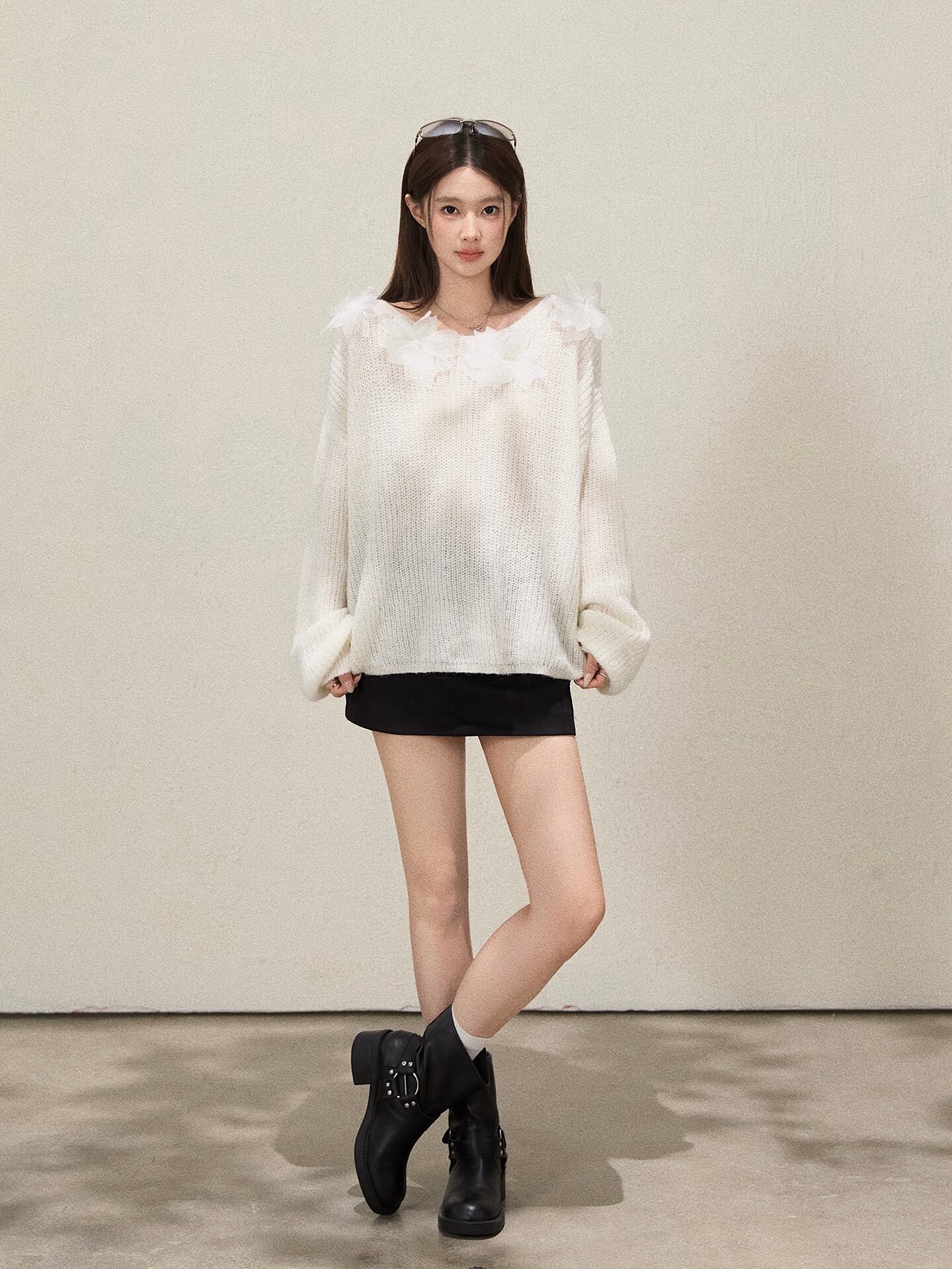 早い者勝ち 絶対欲しい 個性的なデザイン トレンドアイテム 2色選択 ニットセーター E-12191