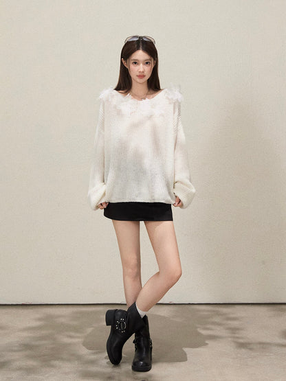 早い者勝ち 絶対欲しい 個性的なデザイン トレンドアイテム 2色選択 ニットセーター E-12191