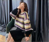 「上品な美しさ」女性らしい落ち着いたファッション  4色選択 ニットトップスE-10696