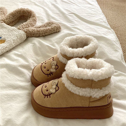 季節の単品 スノーブーツ Eweet系可愛い ファーシューズ レディース靴 2色選択可 E-10657