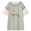 新商品 キュート カジュアル ルーズ 半袖Ｔシャツⅹパンツセット 全2色-A752