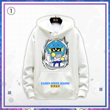 超人気 シンプルだけど一癖あるコーデ カジュアル プリント パーカー 6色 2種選択可-A1537