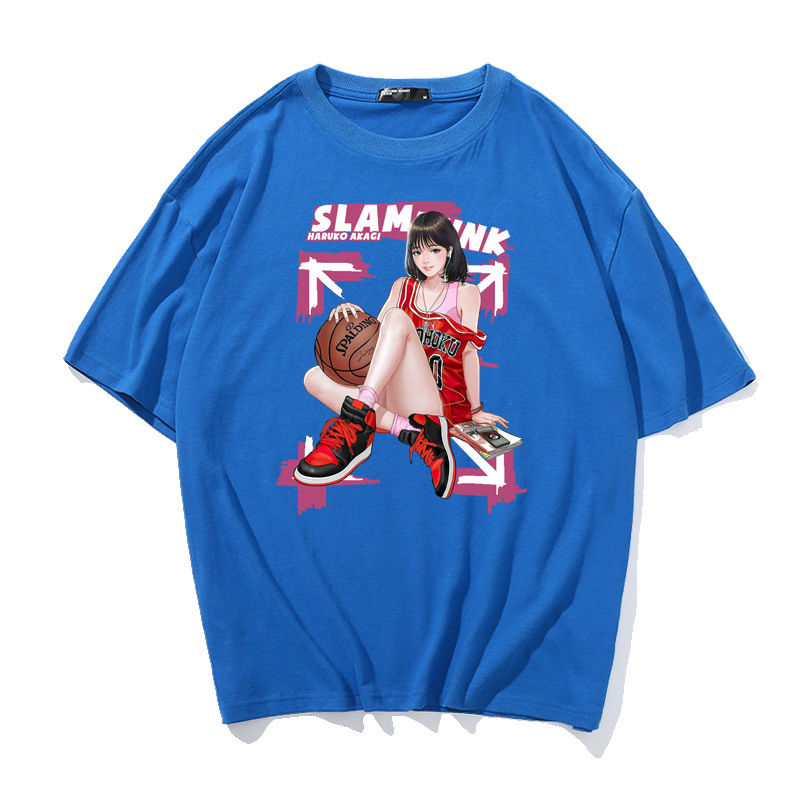 好感度100％ ファッション ラウンドネックプリント 5色選択半袖Ｔシャツ -A1169