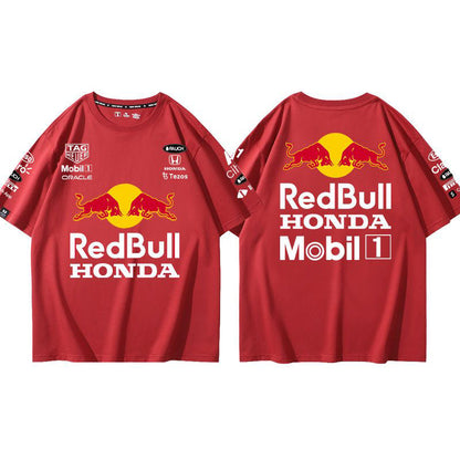 大活躍 海外トレンド10色選べる レーシングスーツ半袖Tシャツ -A704