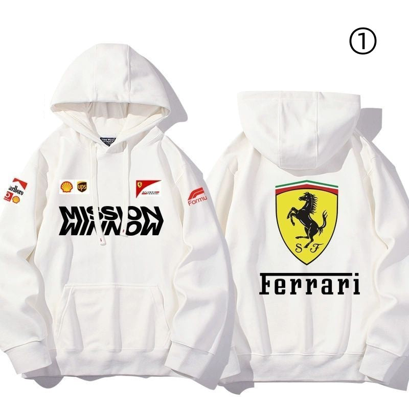 【裹起毛あり】大人の定番　売れ切れ必至　レーシングチーム  パーカー-A2039